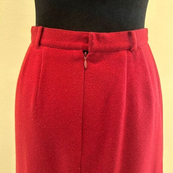 Small BURBERRYS Vintage Red Skirt - Picture 3 of 9